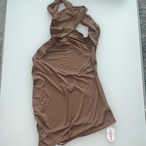 Brown cross top dress M